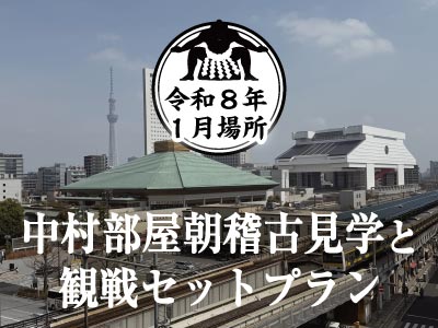 朝稽古見学付観戦チケットプラン