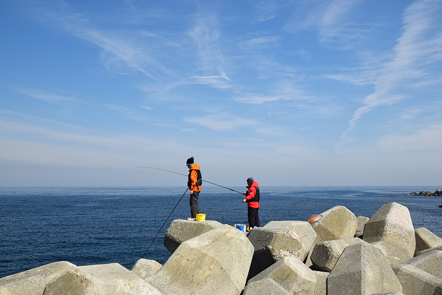 初島での釣り