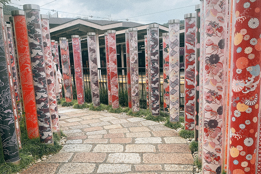 京都・京福電鉄嵐山駅の風景