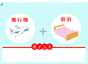 飛行機＋宿泊