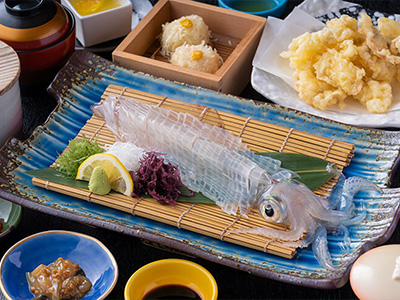いかの活き造り定食