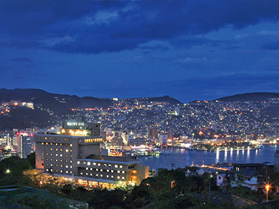 ホテルから見える夜景