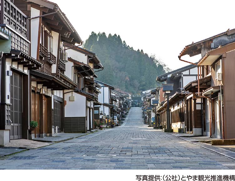 八尾の町並み