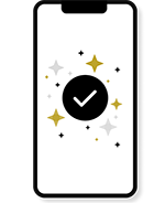 スマートフォンで予約完了アイコン