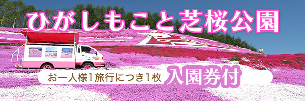 ひがしもこと芝桜まつり　お一人様１旅行につき入園券１枚付き