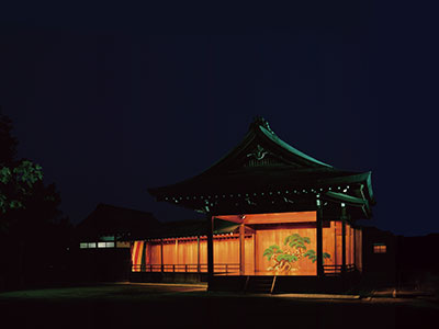 野田神社能楽堂　薪能観賞