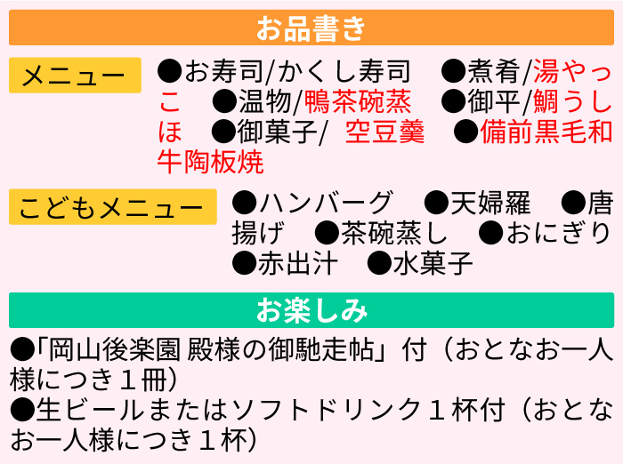メニュー