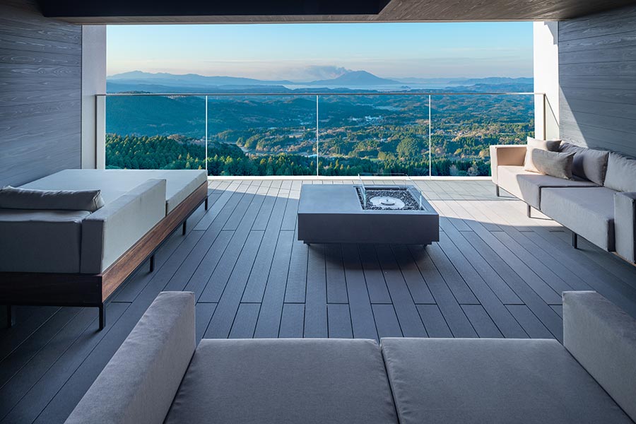 開放感溢れるビューテラス