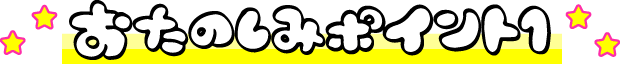 おたのしみポイント1