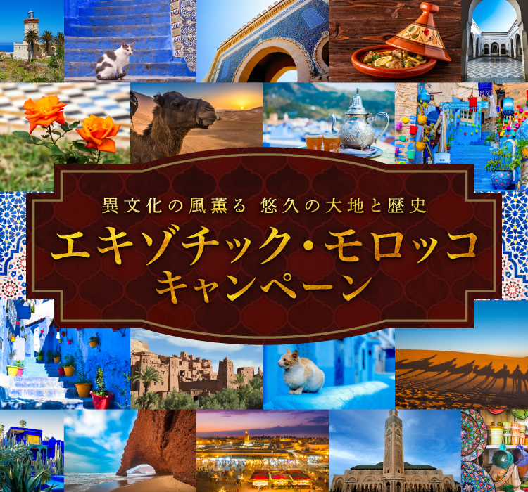 異文化の風薫る 悠久の大地と歴史 エキゾチック・モロッコキャンペーン