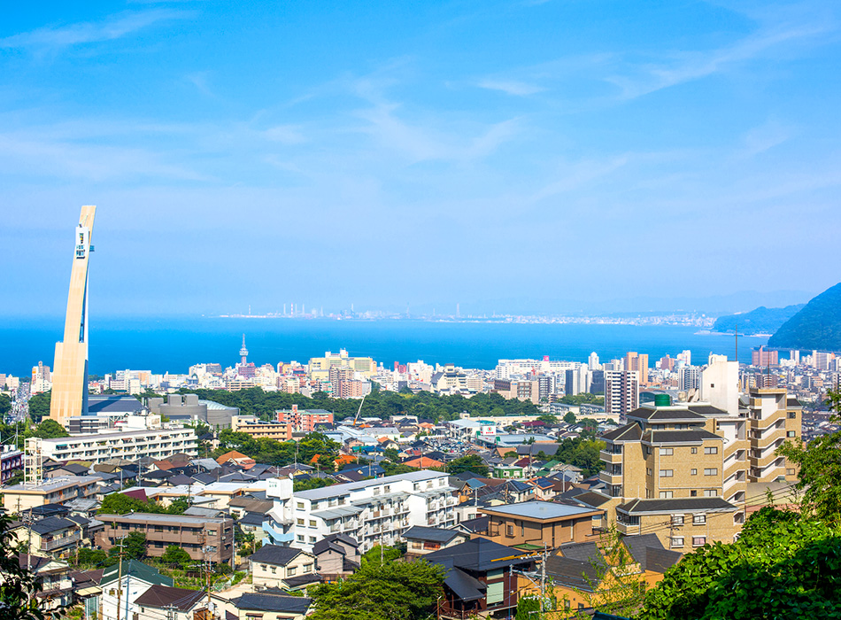 別府市内を一望できる「グローバルタワー」