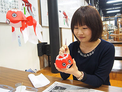 「柳井金魚ちょうちん」製作体験