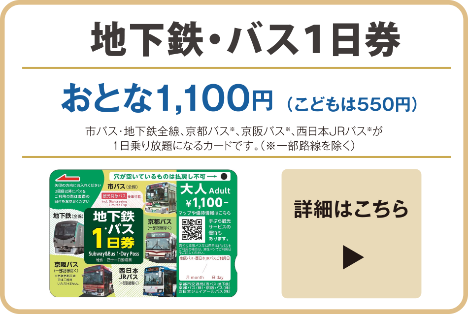 地下鉄・バス一日券