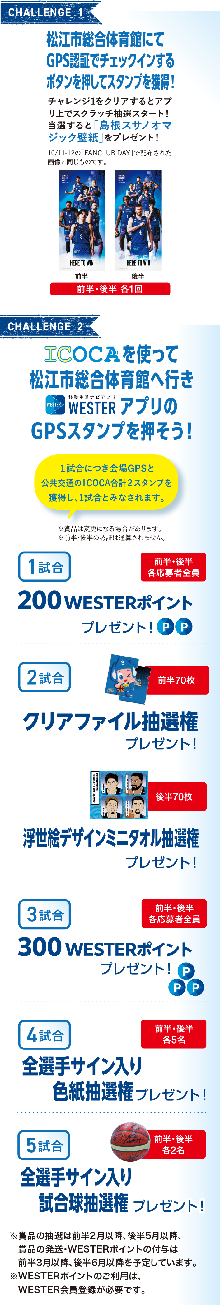 ホームゲームスタンプラリー