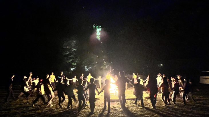 ８月２１日発川遊びキャンプ２泊３日白州２日目