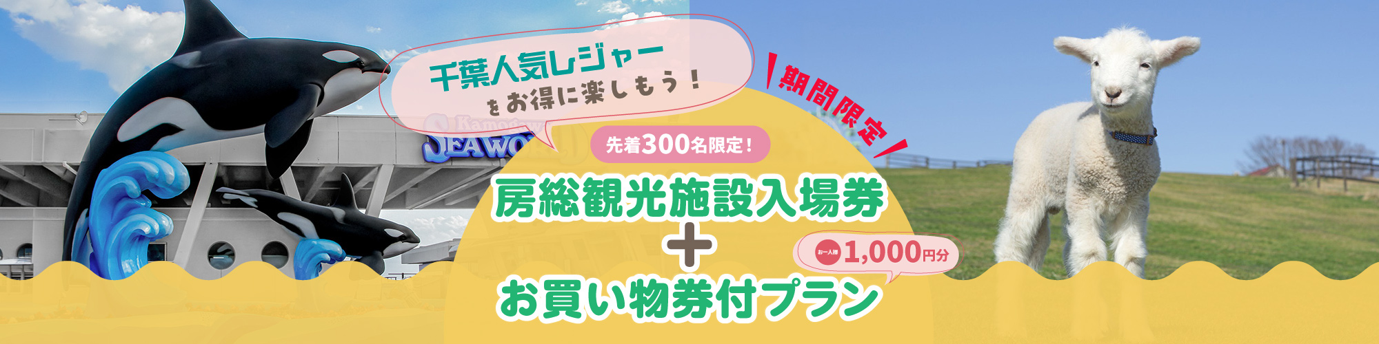 房総観光施設入場券+お買い物券付プラン