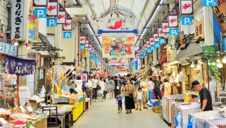 海の幸いっぱい！明石　魚の棚