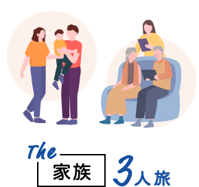 The家族3人旅