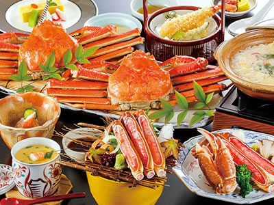 かに御膳（夕食一例／ゆでかに2人前）
