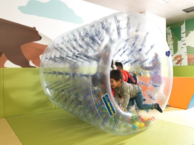 【あそびの森】サイバーホイールで全身を使った遊びができます。