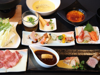 【夕食一例】恵みの森の温泉ご馳走プラン＜グレードアップ・1泊2食付＞