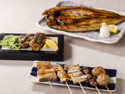 【夕食】炭火焼き３品