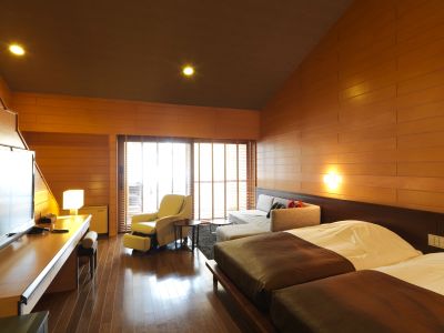 【露天風呂付コテージ】ツインベッドルーム×2　※一例