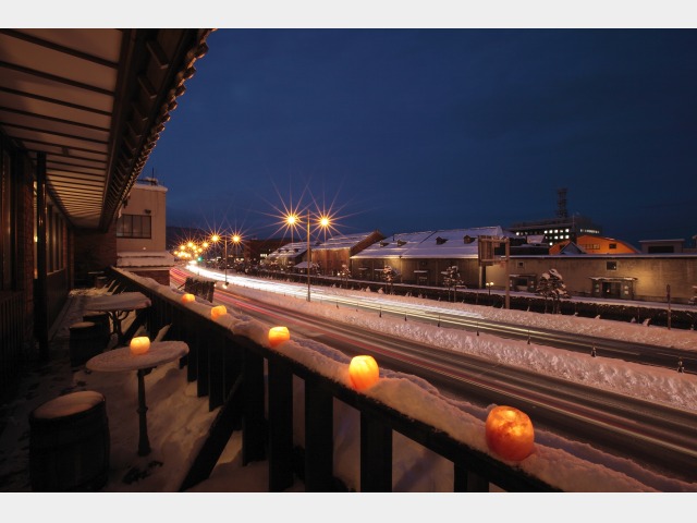 運河の宿　おたるふる川 テラス