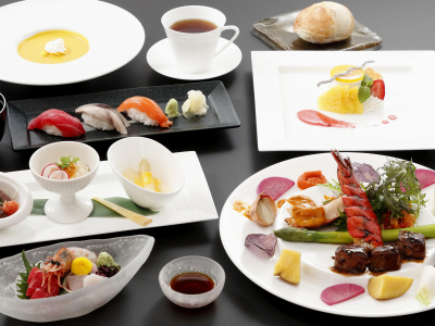 夕食イメージ　和洋折衷コース料理