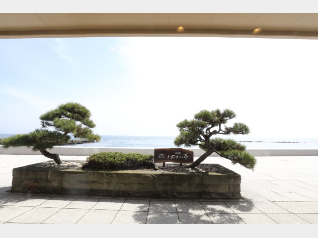 平成館しおさい亭 目の前に広がる海