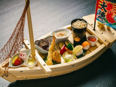 【松前／朝食御膳】お子様大好きな料理が揃った函館テイストの「舟盛りキッズプレート」