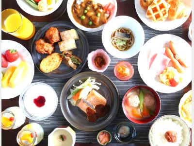 朝から栄養満点の朝食バイキングをぜひ！！※写真はイメージ