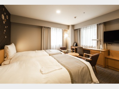 【ハリウッドツイン】2枚扉になっているので夜も安心してお休みいただけます