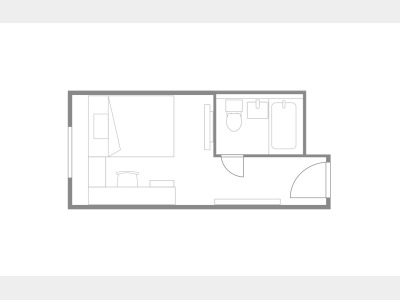 シングルルーム間取り　一例