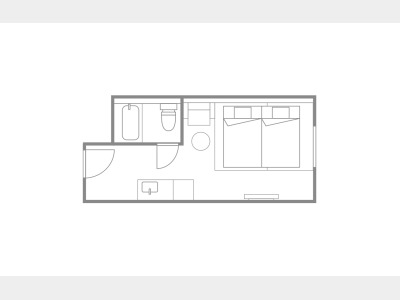 ツインルーム間取り　一例