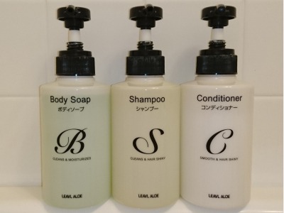 シャンプー、コンディションー、ボディソープ