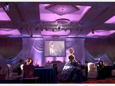 ウェディングイメージ「パープルカクテルドレス」