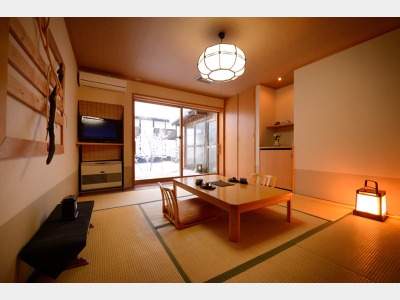 露天風呂付客室の一例