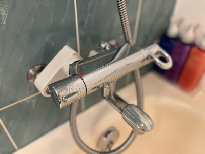 【バスルーム】温度調節もラクラク。使いやすい蛇口です。