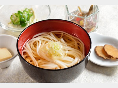 秋田といえば稲庭うどん　朝食一例