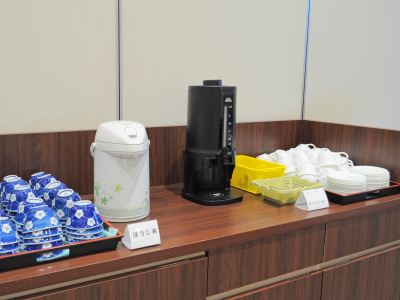 【朝食のドリンクコーナー】