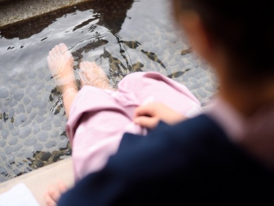 足湯でひと休み