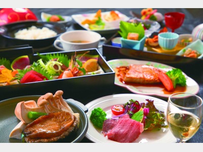 和食膳（あわびの陶板焼き付）※おとな・こどものみ