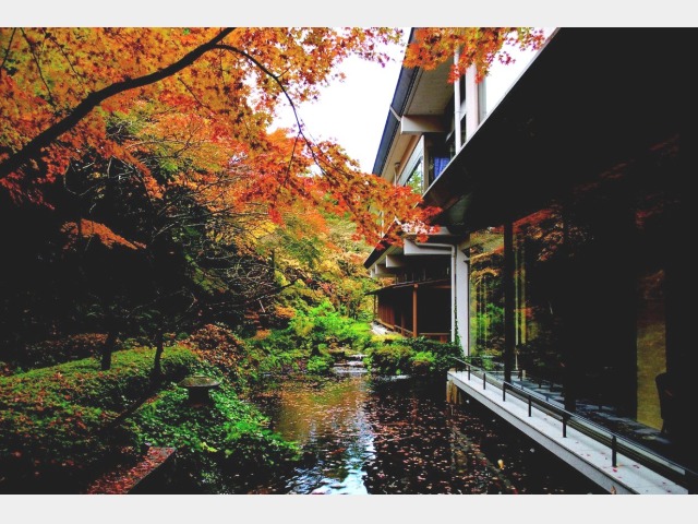 ホテルニュー水戸屋 中庭（紅葉）
