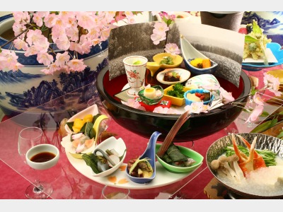 オリジナル豆乳鍋を含む会席膳