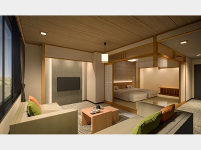 新設禁煙和ベットルーム(イメージパース)