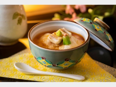 【6/12-8/31】オープニングメニュー伊達穴子入り薯蕷蒸し(イメージ)カルパッチョ風(イメージ)