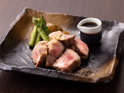 福島ブランド豚「白河高原清流豚」のステーキ