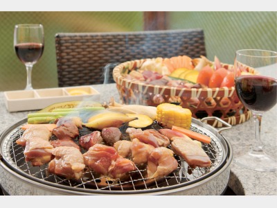 夕食イメージ（山餐亭　名古屋コーチン炙り焼き）