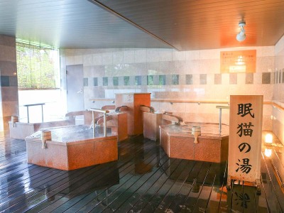 半露天風呂「眠り猫の湯（ハーブ風呂）」（女性）